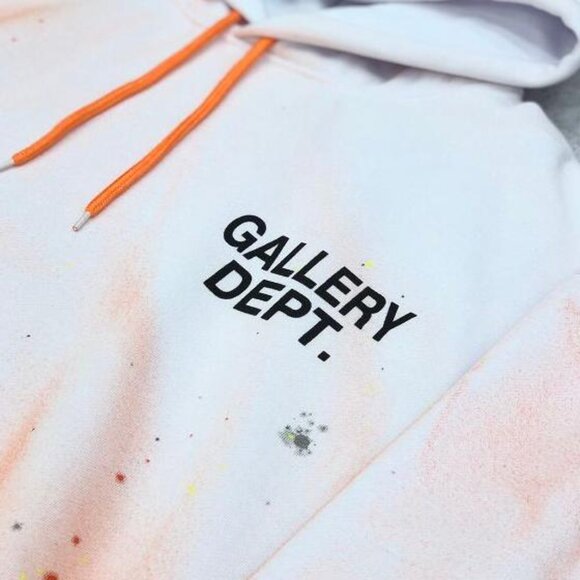 Gallery Dept Printed Pullover Hoodie Orange - Picture 4 of 6